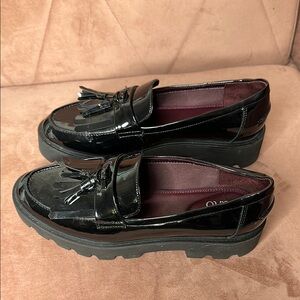 Franco Sarto Black Tassel Loafers for Women size 8M